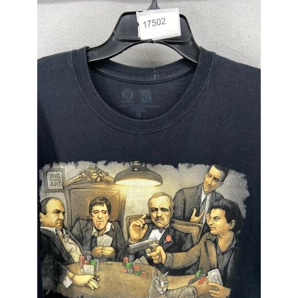 Big Chris Art T-Shirt Mens Sz XL Black Classic Cotton Gangster Card Game‎ - Picture 7 of 7